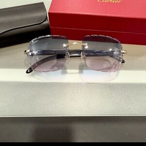 men cartier sunglasses diamond cut lenses